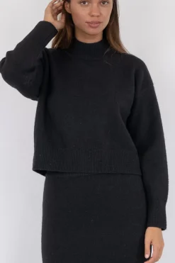 Clearance Neo Noir Paulina Knit Blouse Black