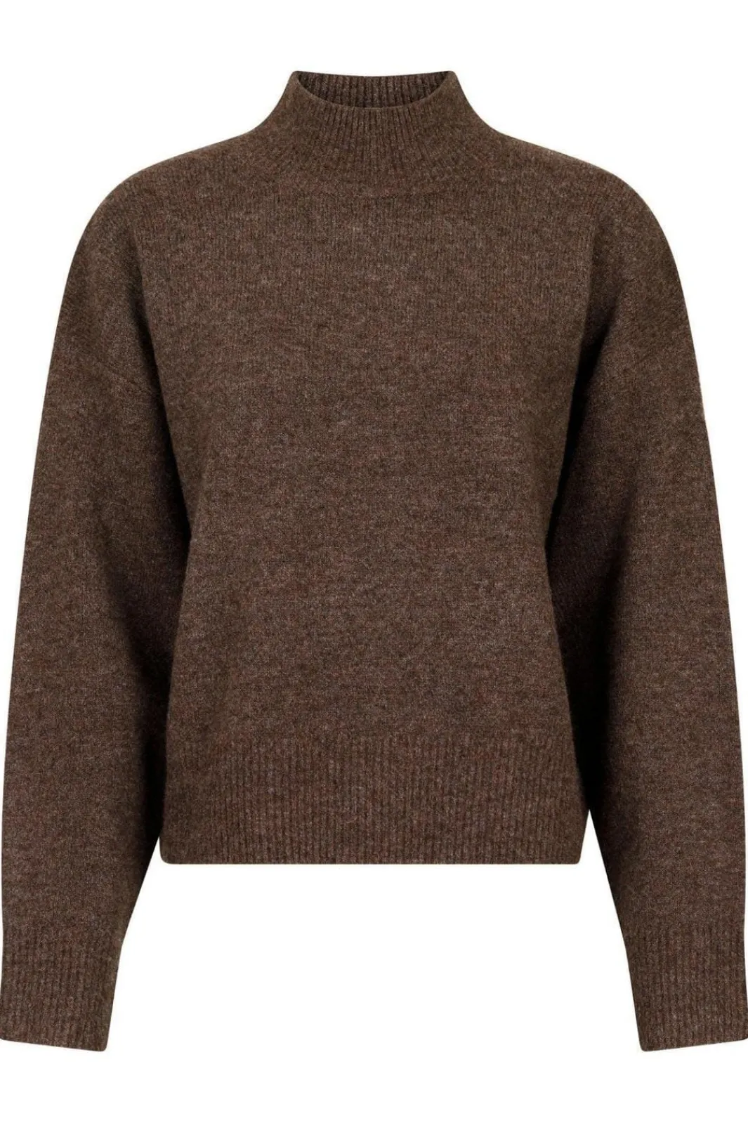 New Neo Noir Paulina Knit Blouse Brown Melange