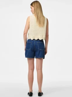 Online Pieces Pcabbi Shorts 4632583 Medium Blue Denim