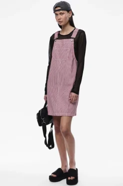Sale Pieces Pcallo Dungaree Dress Fsy 4464992 Salsa Cloud Dancer Stripes