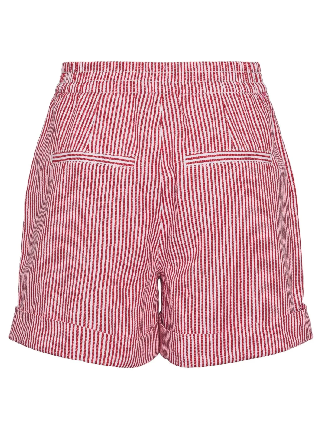 Discount Pieces Pcallo Fold Up Shorts 4464990 Salsa Cloud Dancer Stripes