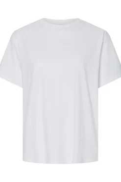 Sale Pieces Pcalma Ss O-Neck Loose Tee Box 4767946 Bright White Black Evening Zip