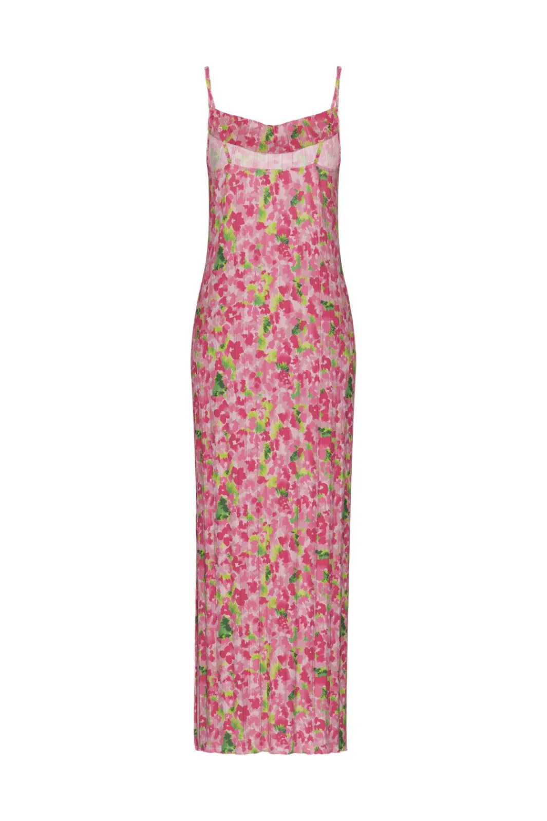 Hot Pieces Pcamber Sl Maxi Slip Dress Kca 4797863 Pink Cosmos Blurry Flowers