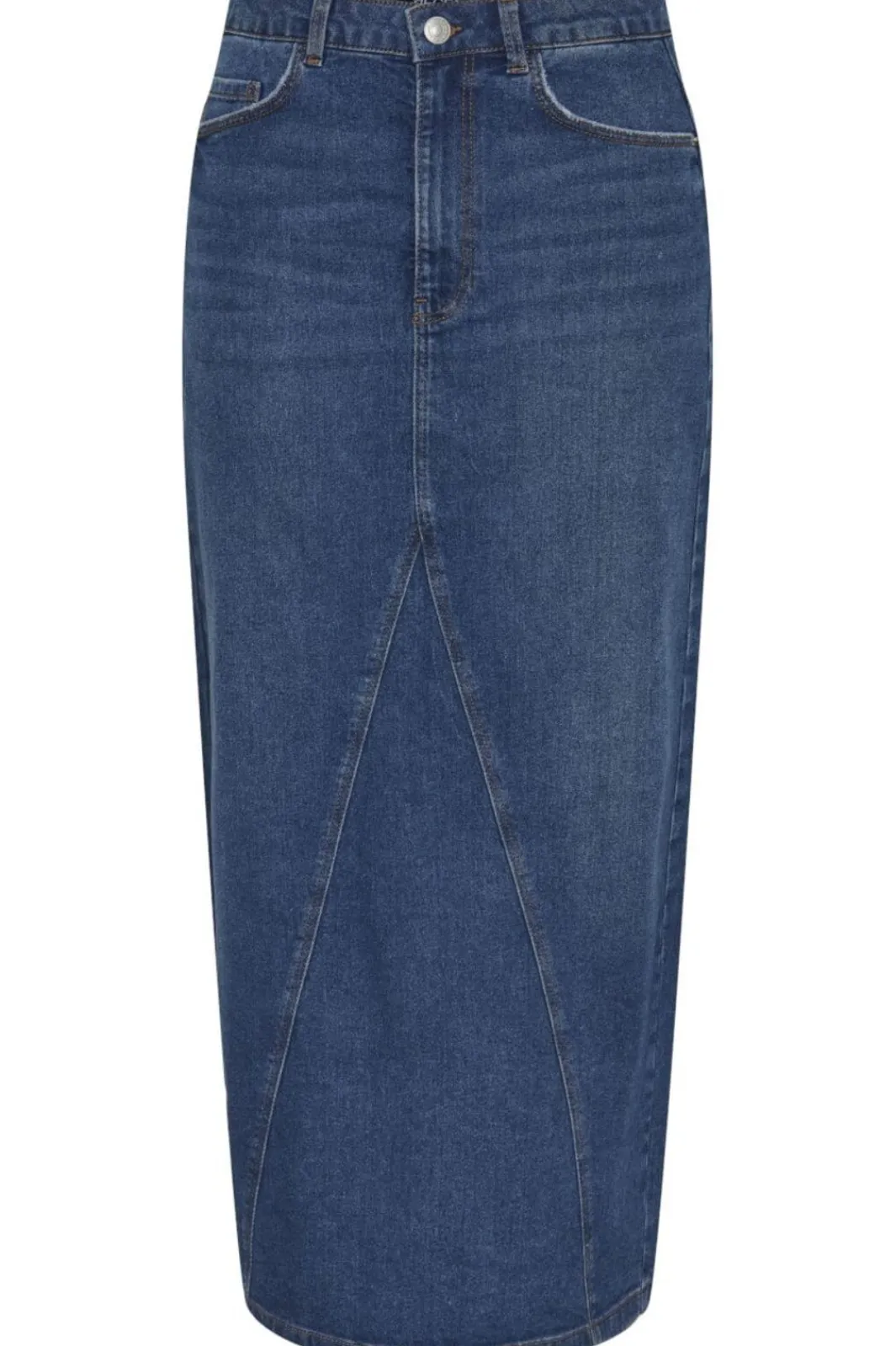 Sale Pieces Pcatikka Ankle Denim Skirt Mm 4525274 Dark Blue Denim