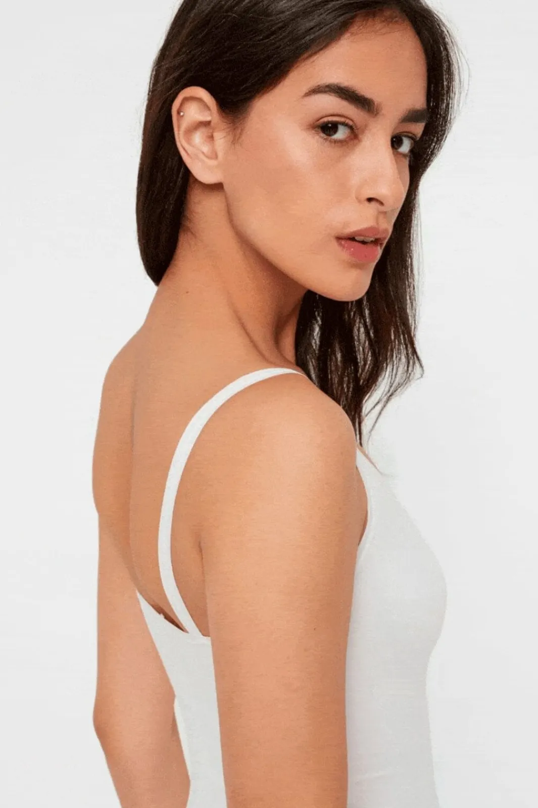 Pieces Pcballroom Long Singlet White
