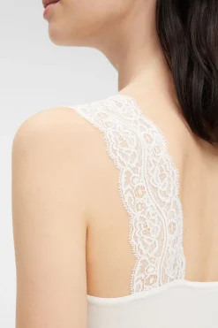 New Pieces PcBarbera Lace Top Noos Bright White