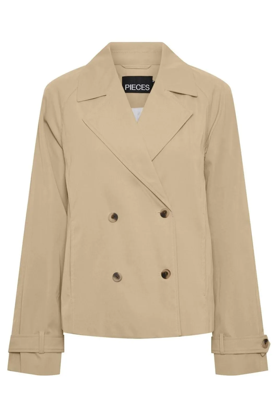 New Pieces Pcbille Short Trenchcoat 4443826 Warm Sand