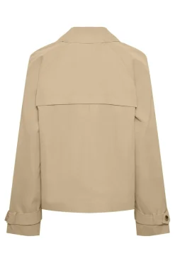New Pieces Pcbille Short Trenchcoat 4443826 Warm Sand