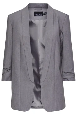 Hot Pieces Pcbosella 3/4 Blazer 3423753 Light Grey Melange
