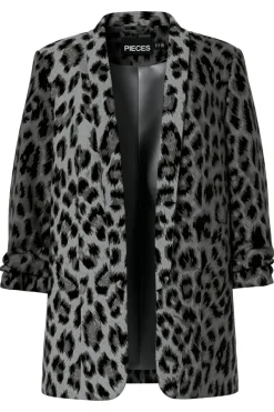 Hot Pieces Pcbosella 3/4 Printed Blazer 4880942 Grey Leo