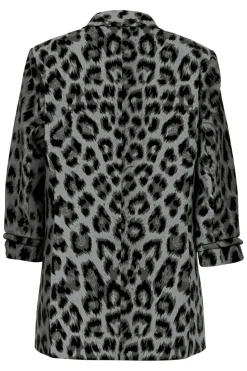 Hot Pieces Pcbosella 3/4 Printed Blazer 4880942 Grey Leo