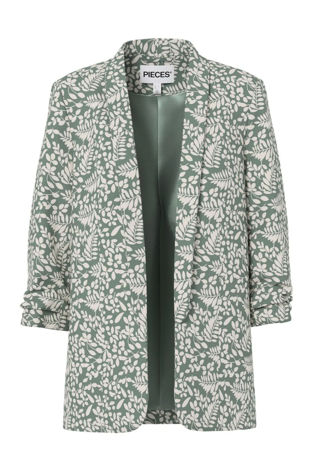 Best Pieces Pcbosella 3/4 Printed Blazer 4924915 Laurel Wreath Birch Leaves