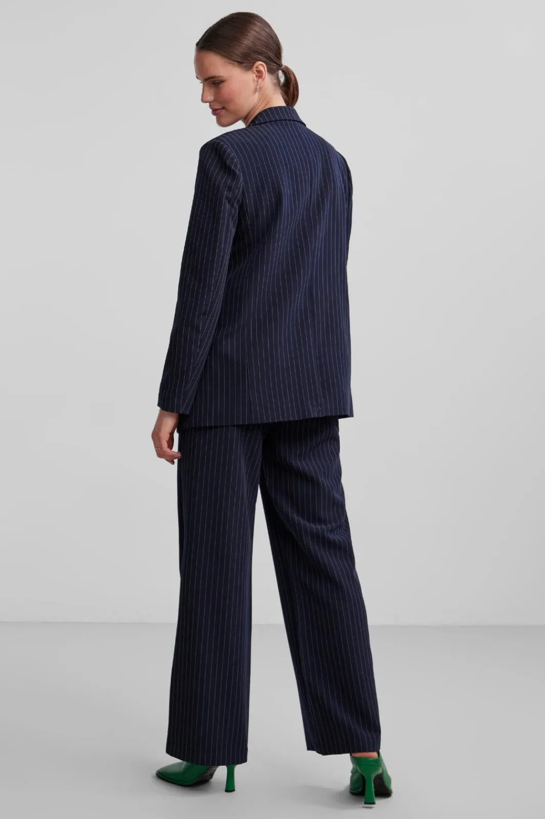 Clearance Pieces Pcbossy Ls Loose Striped Blazer Noos Sky Captin Pinstripe