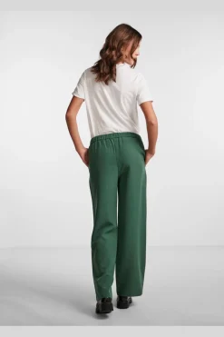 Hot Pieces Pcbossy Wide Plain Pant 4266210 Trekking Green