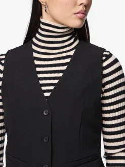 Discount Pieces Pcbozzy Vest 4563734 Black