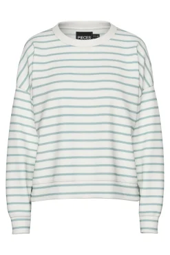 Best Pieces Pcchilli Ls Sweat Stripes 17146886 4642155