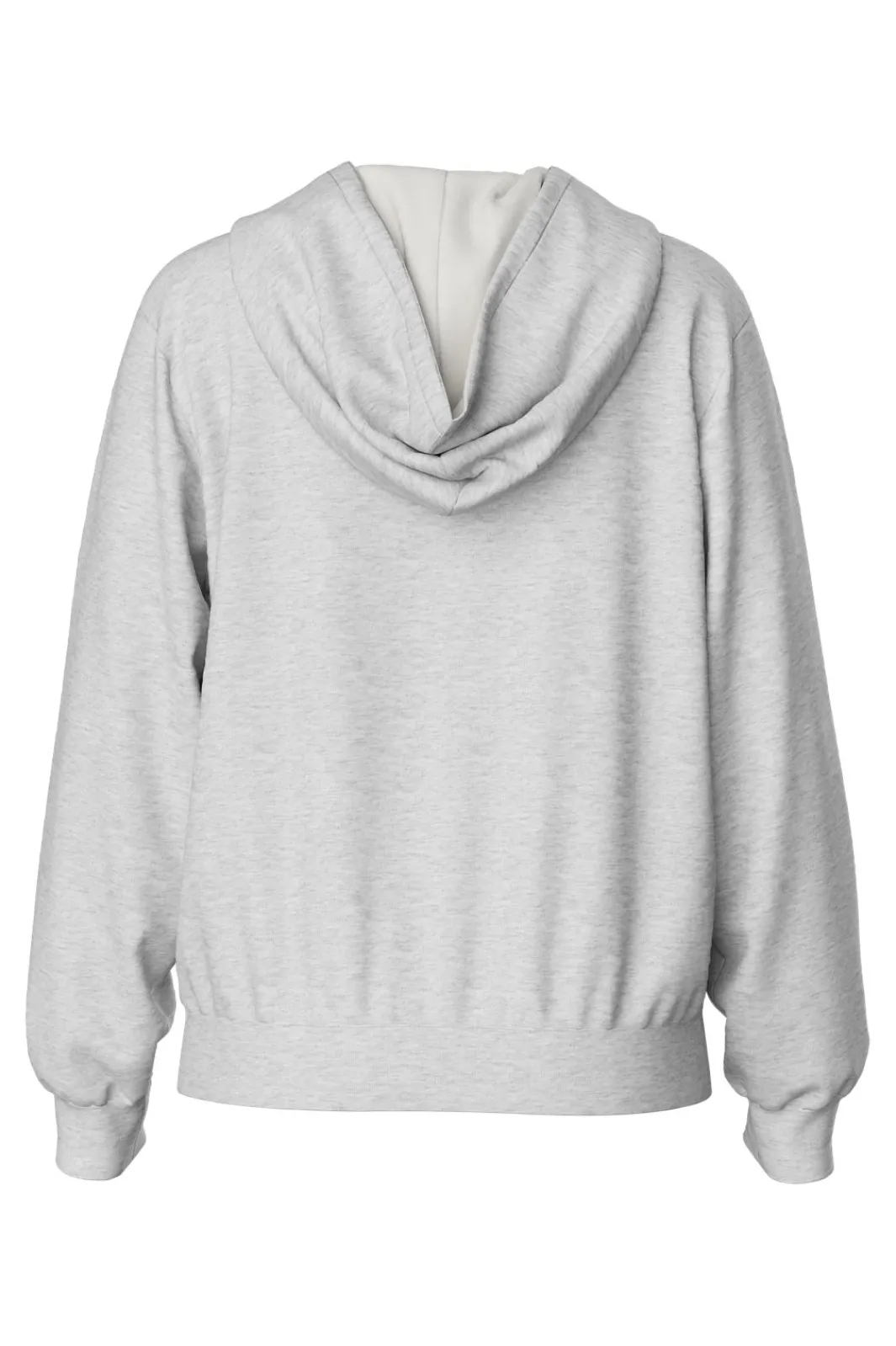Pieces Pcchilli Ls Zip Hoodie 4265112 Light Grey Melange