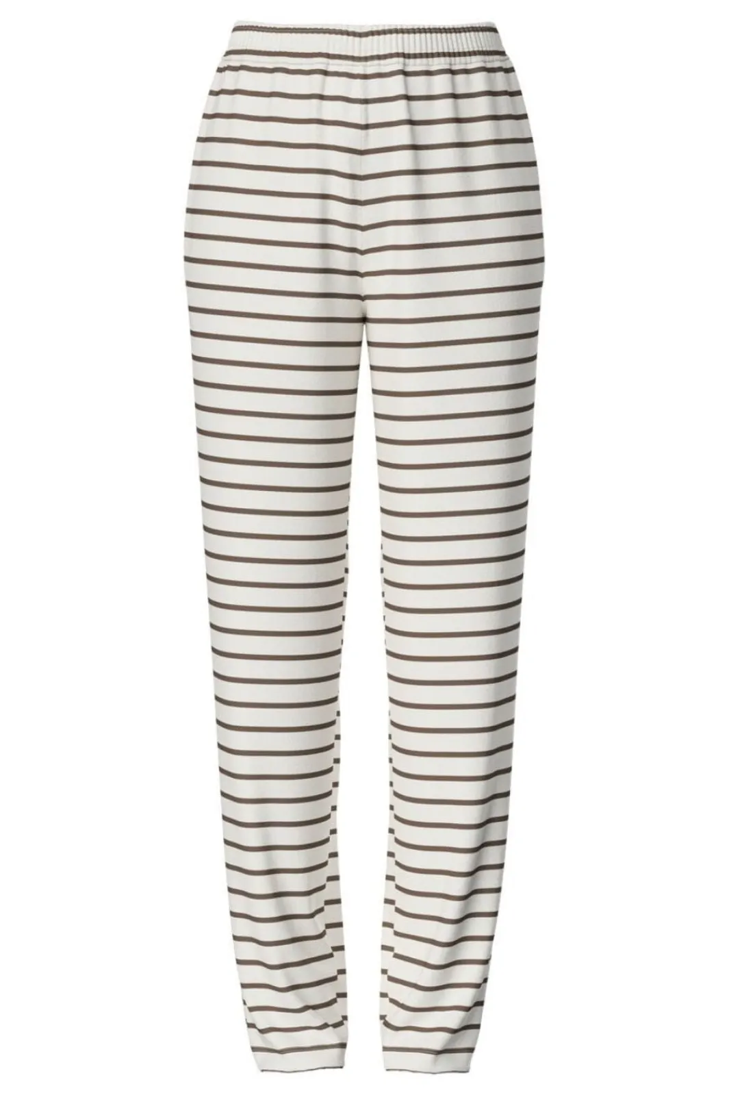 Pieces Pcchilli Straight Stripe Pants 4701515 Cloud Dancer Morel