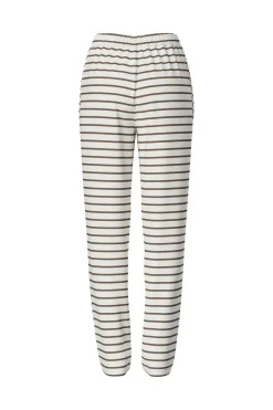 Pieces Pcchilli Straight Stripe Pants 4701515 Cloud Dancer Morel
