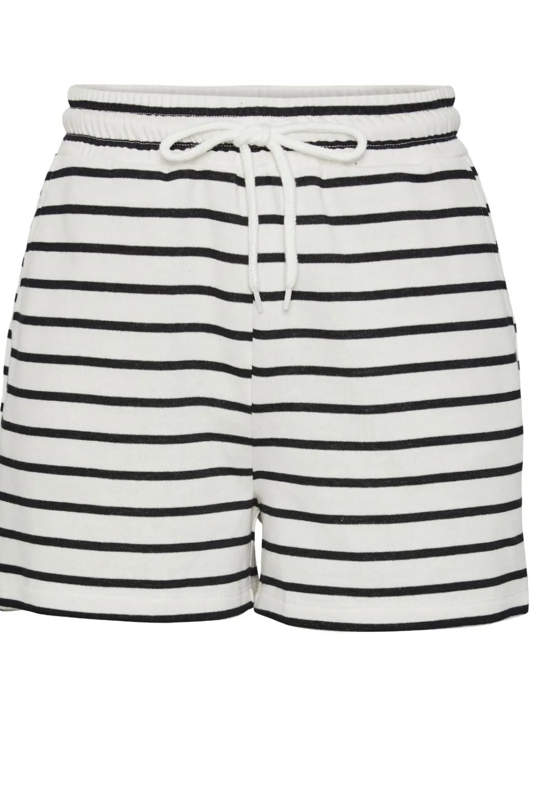 Hot Pieces Pcchilli Summer Shorts Stripe 4410140 Cloud Dancer Black