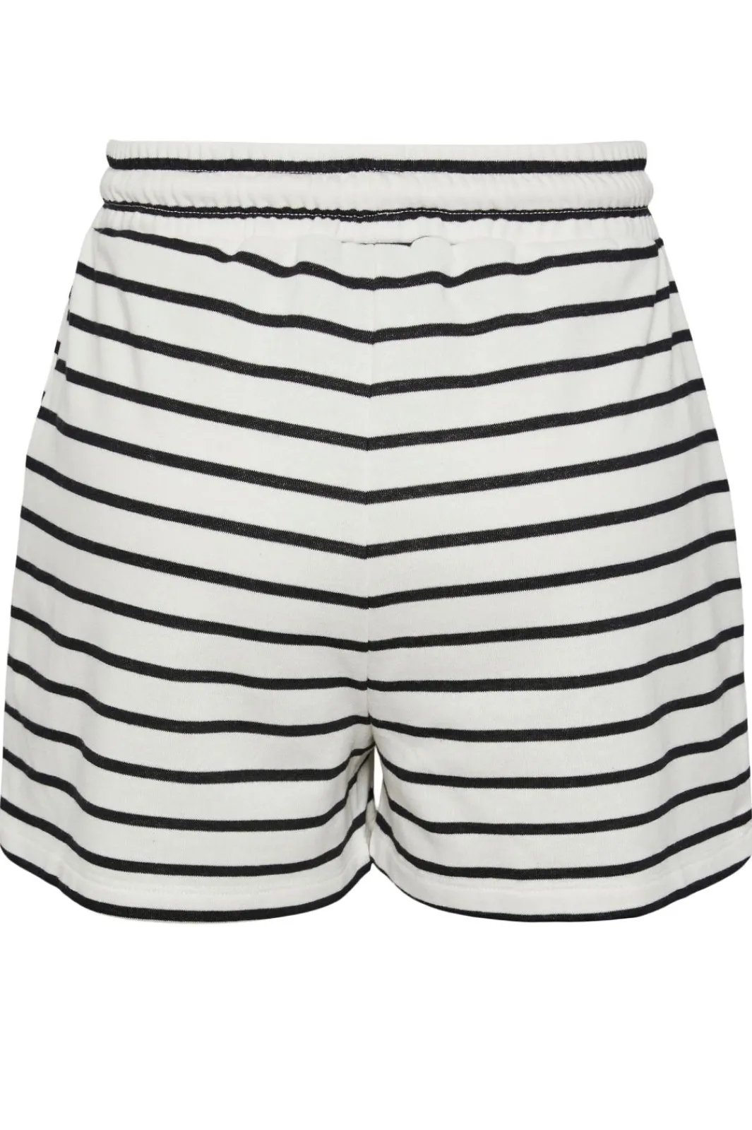 Hot Pieces Pcchilli Summer Shorts Stripe 4410140 Cloud Dancer Black