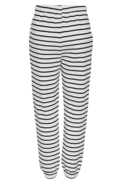 Sale Pieces Pcchilli Sweat Pants Stripes 4410010 Cloud Dancer Black