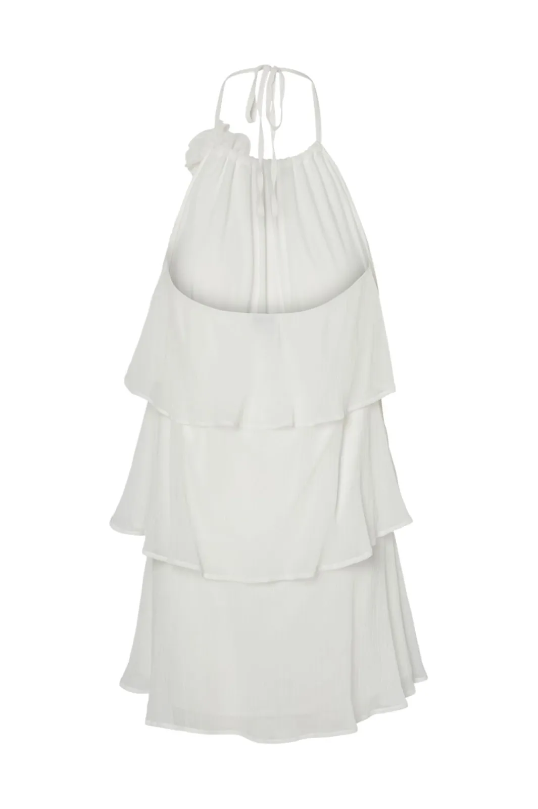 Outlet Pieces Pcclara Sl Short Layred Dress Kca 4802242 Bright White