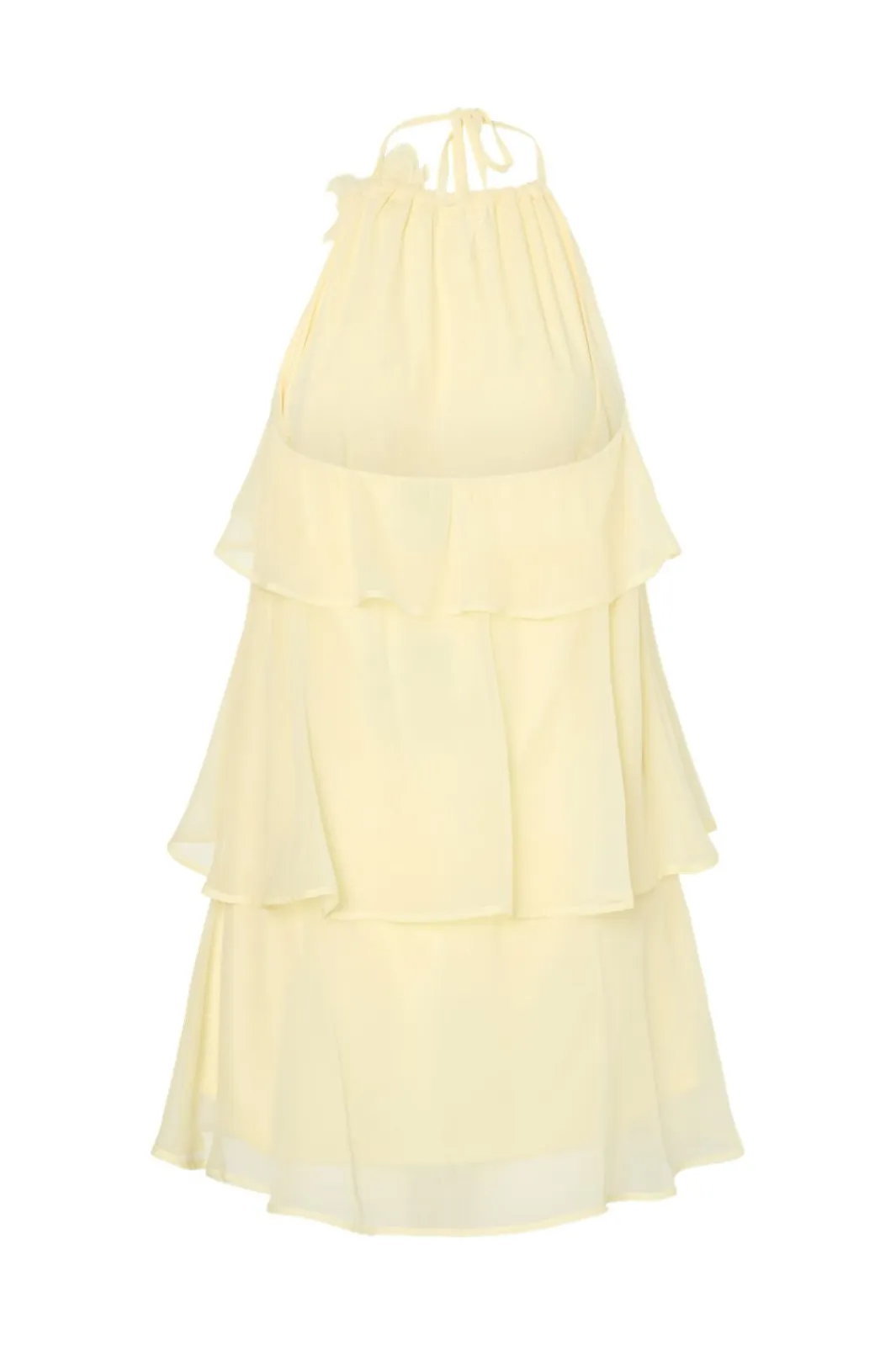 Clearance Pieces Pcclara Sl Short Layred Dress Kca 4865987 Pale Banana