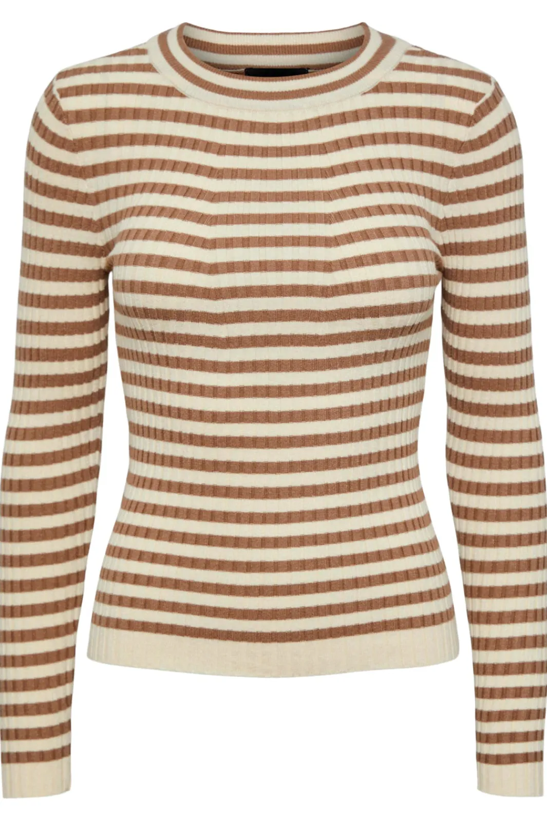 Sale Pieces Pccrista Ls O Neck Knit Noos Bc Fossil/With Brich