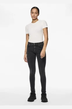 New Pieces Pcdana Skinny Jeans Dg202 4591480 Dark Grey Denim