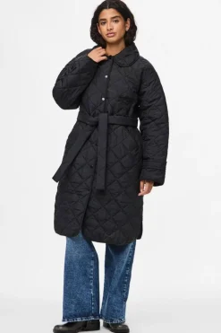 Clearance Pieces Pcemily Long Quilted Jacket 4807781 Black
