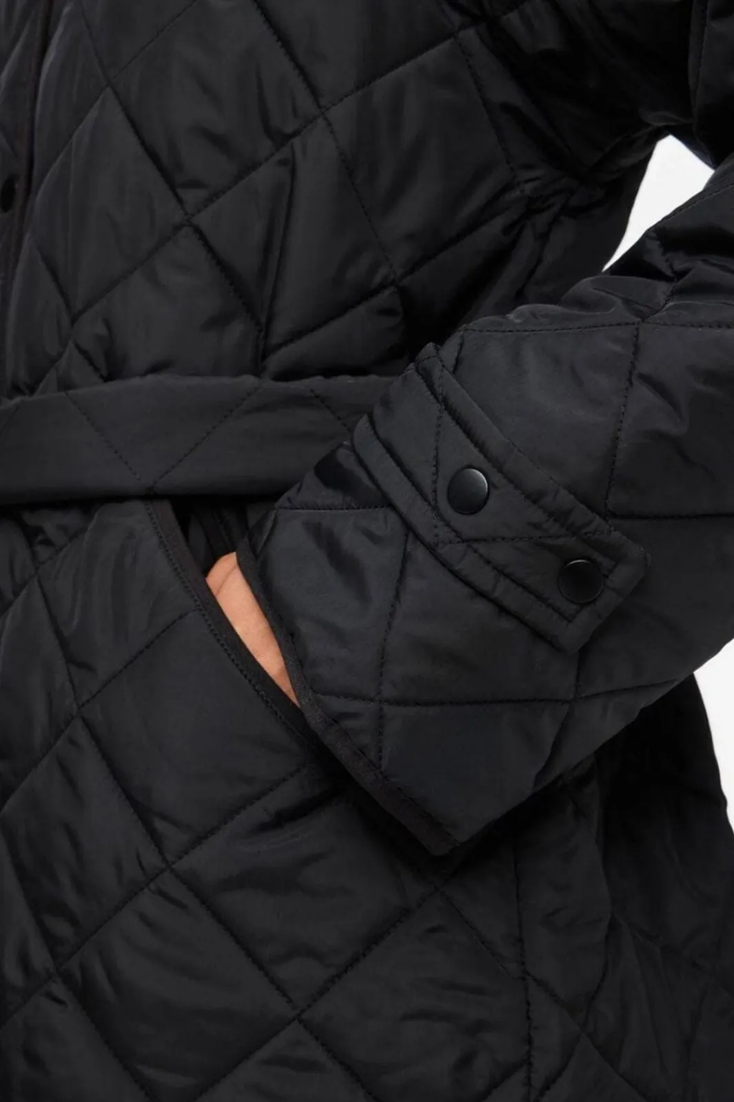 Clearance Pieces Pcemily Long Quilted Jacket 4807781 Black
