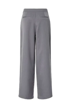 Sale Pieces Pcfalka Pinstriped Tie Pants 4983919 Grey Pinstripe