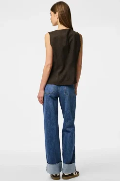 Clearance Pieces Pcfalka Sl Pinstriped Vest Fsy 4860202 Delicioso Pinstripe