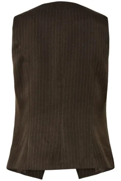 Clearance Pieces Pcfalka Sl Pinstriped Vest Fsy 4860202 Delicioso Pinstripe