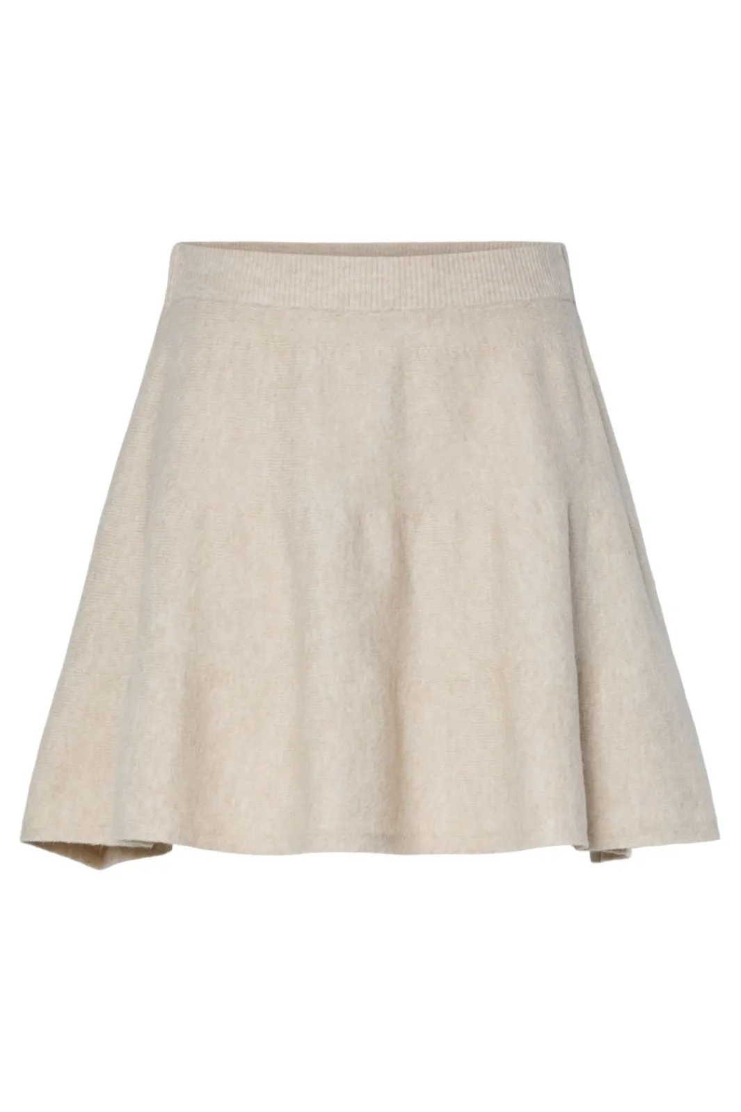 Outlet Pieces Pcfamilla Short Knit Skirt Fsy 4861104 Silver Gray Melange