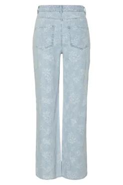 Discount Pieces Pcfeline Wide Denim Jeans 4777281 Light Blue Denim