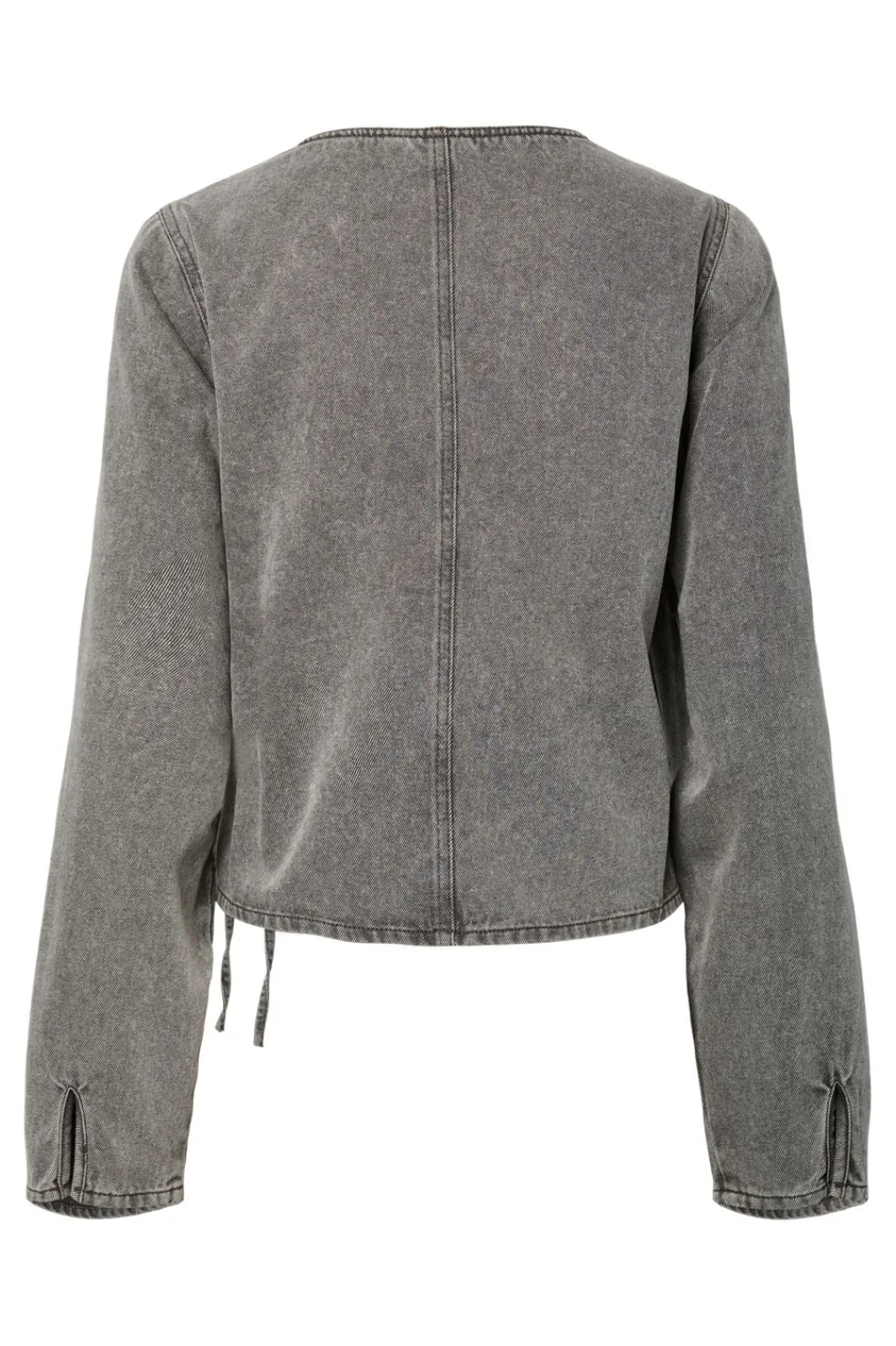 Hot Pieces Pcfenna Ls Denim Wrap Shirt Fsy 4986827 Grey Denim