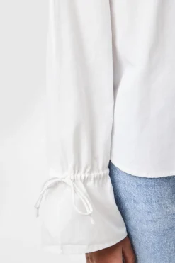 New Pieces Pcfetina Ls Collar Shirt Fsy 4868820 Bright White