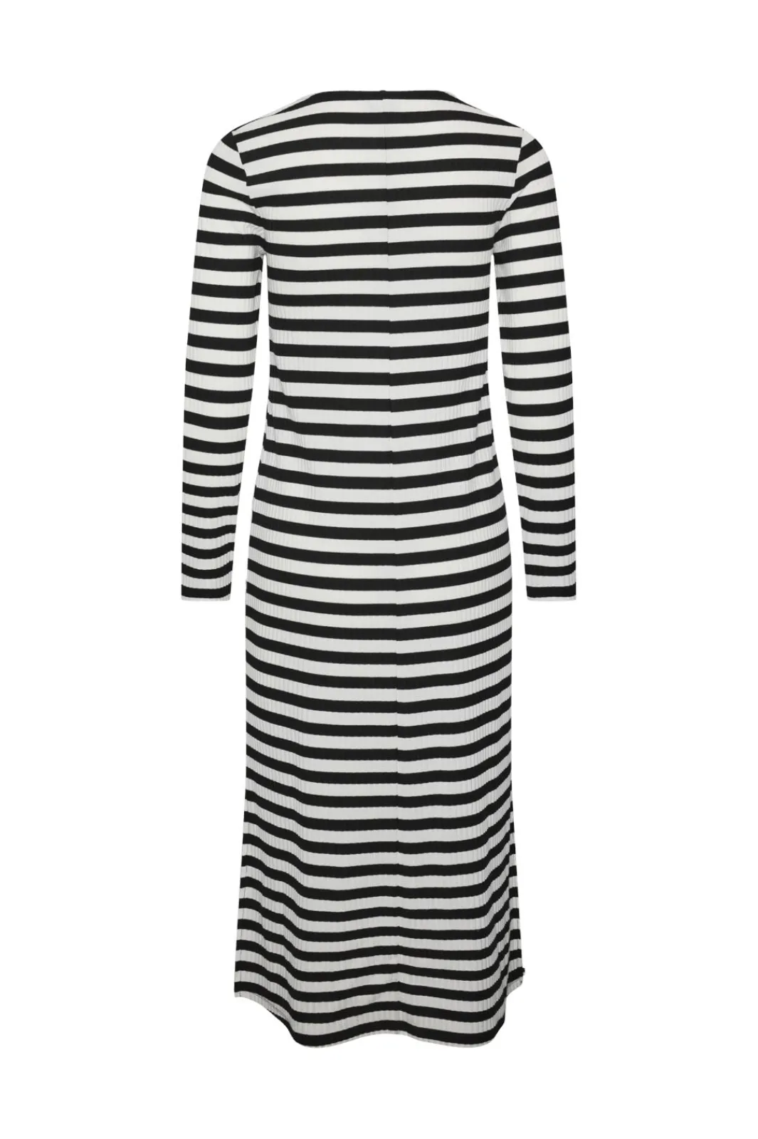 Hot Pieces Pcfiline Ls O-Neck Midi Dress Kac 4575844 Black Bright White