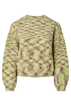 Hot Pieces Pcfilla Ls O-Neck Pullover Knit 4985485 Sphagnum Melange