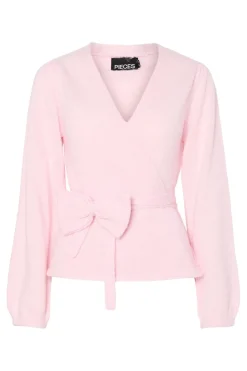 Discount Pieces Pcfleur Ls V-Neck Knit Cardigan Fsy 4860355 Pink Tulle Melange