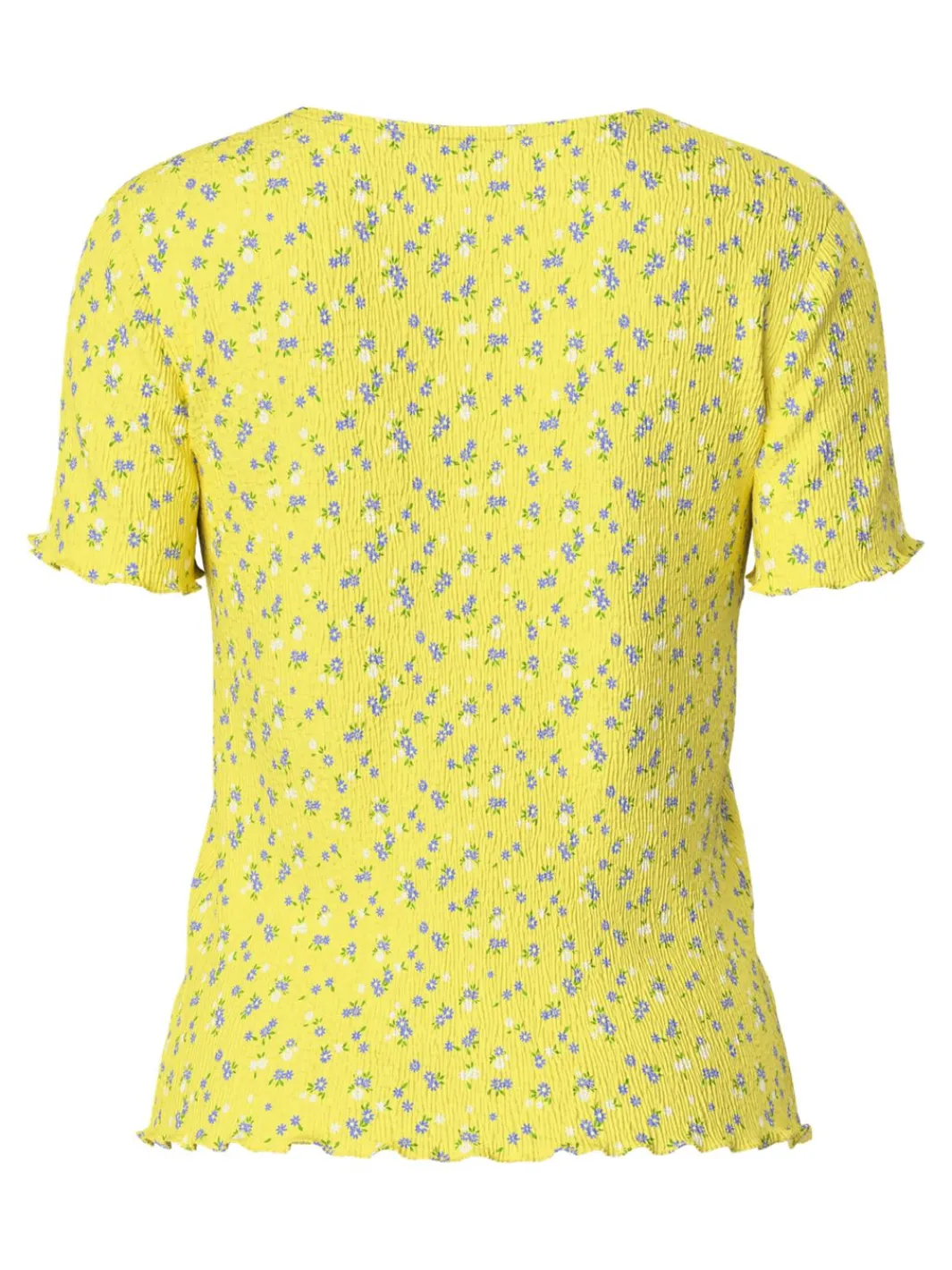 Pieces Pcflora Ss O-Neck Top 4699173 Pale Banana Small Flower