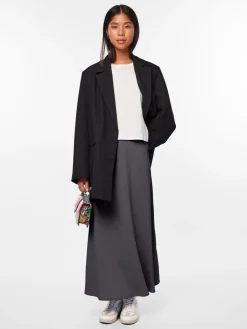 Sale Pieces Pcfranan Ankle Skirt 4460385 Magnet