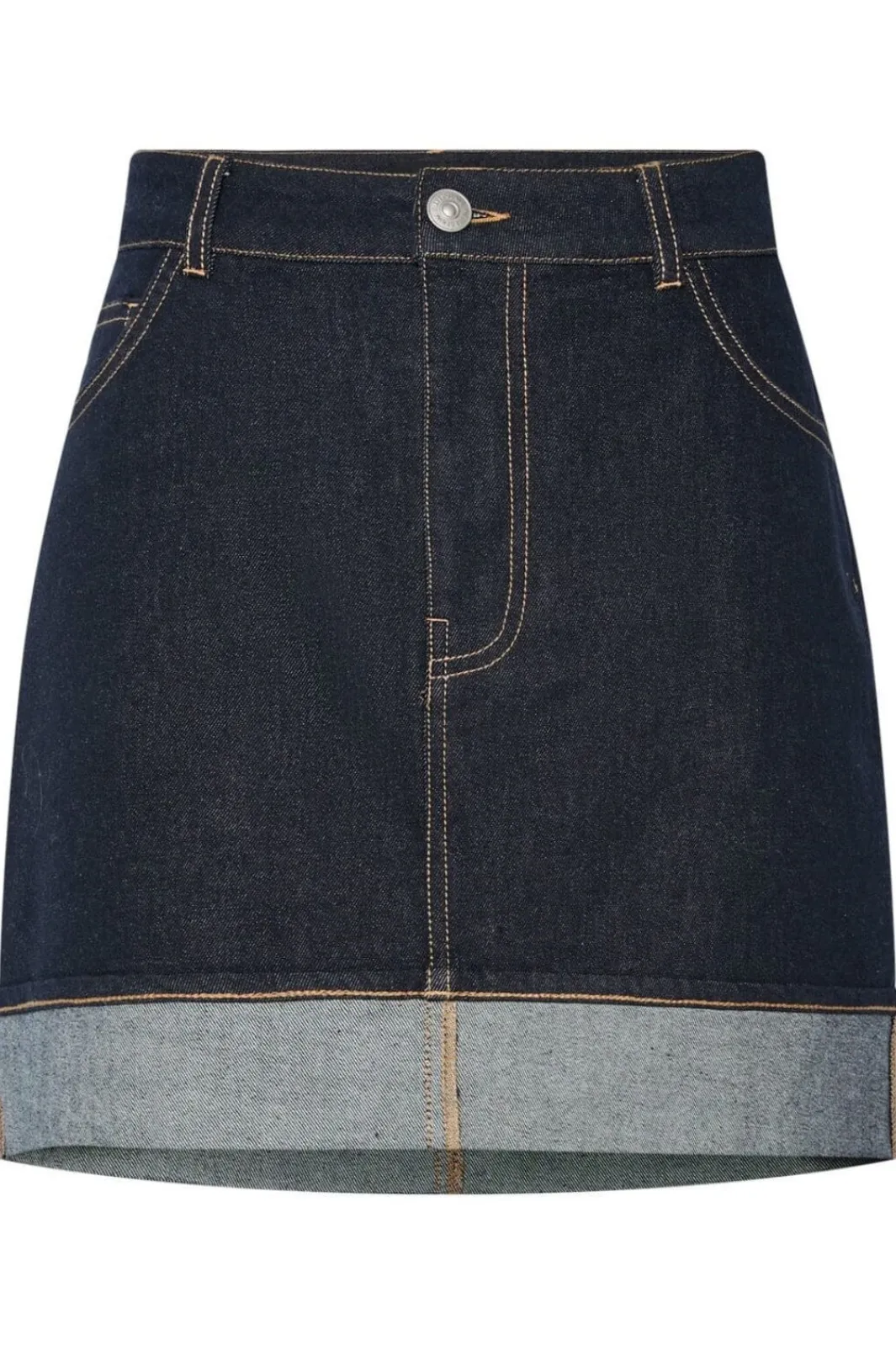 Hot Pieces Pcfranna Short Denim Skirt Fsy 4863085 Dark Blue Denim