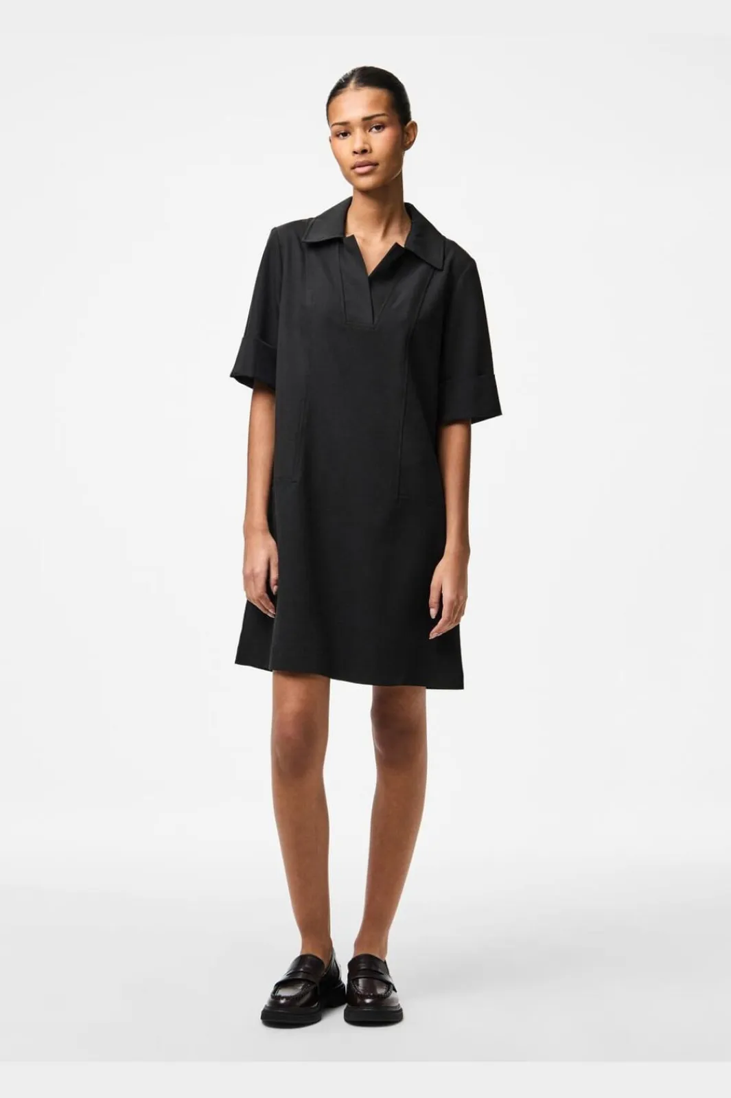 Pieces Pcfrida Ss V-Neck Dress Fsy 4860536 Black