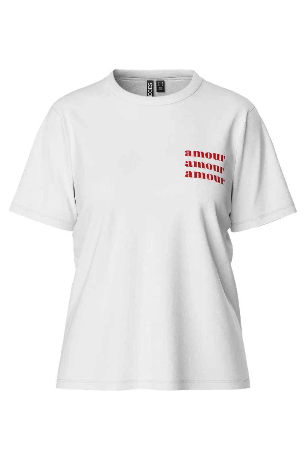 Clearance Pieces Pcgabbi T-Shirt 4701820 Bright White Amour -Amour-Amour