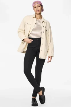 New Pieces PcHighFive Flex Skinny Jeans Black