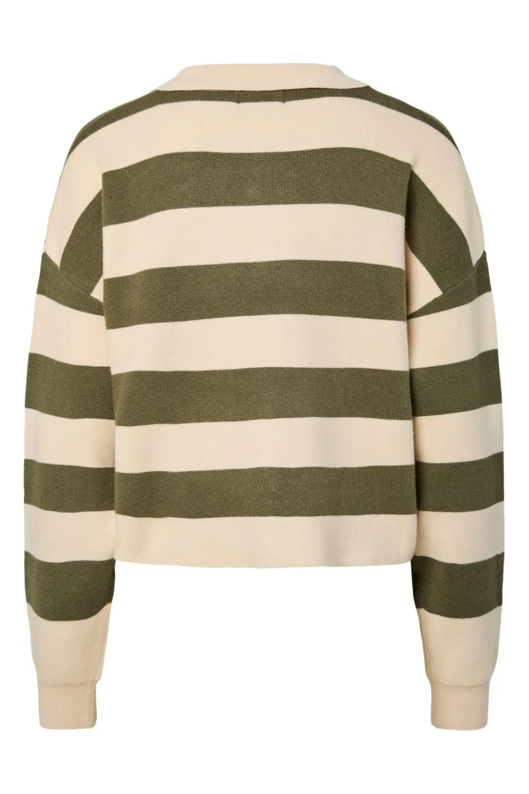 New Pieces Pcjassy Ls Polo Knit Cardigan 5040030 Sphagnum Birch
