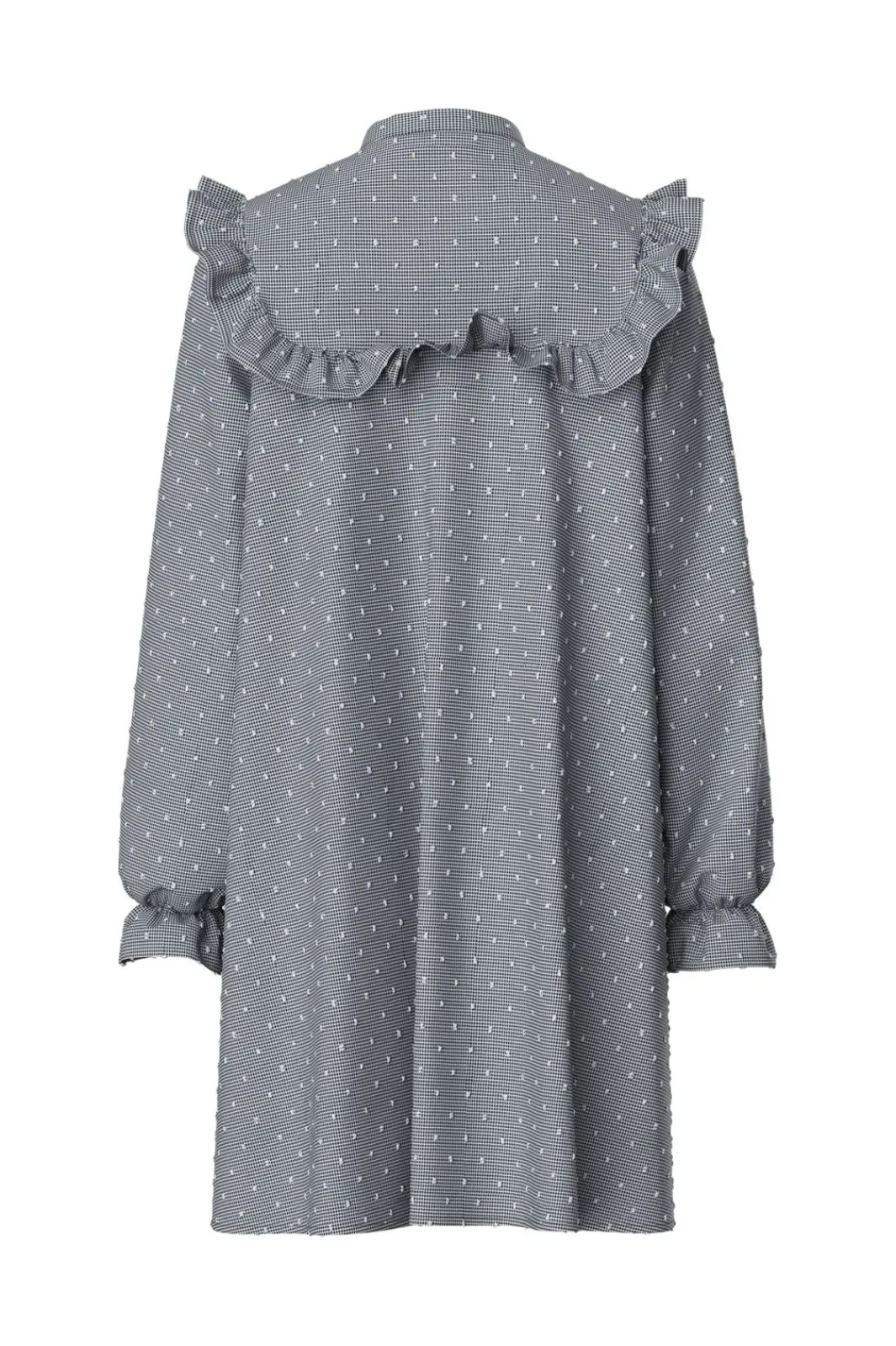 Discount Pieces Pcjennya Ls Dress 4846645 Black Checked With Dobby